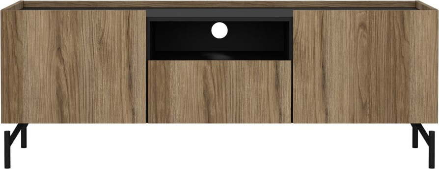 Hnědý TV stolek v dekoru dubu 147x54x41 cm Bergen – Tvilum Tvilum