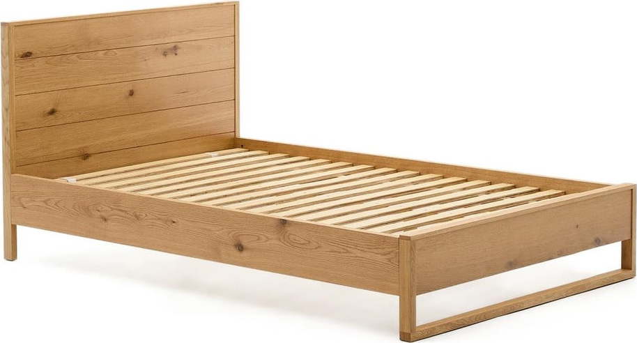 Jednolůžková postel z dubového dřeva s roštem 90x190 cm v přírodní barvě Alguema – Kave Home Kave Home