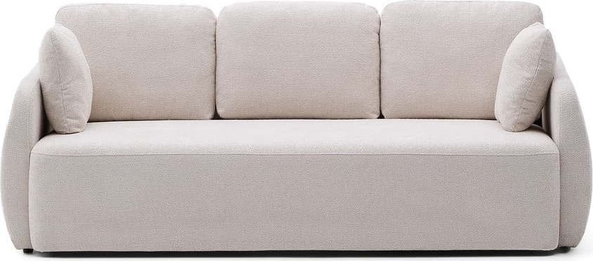 Krémová žinylková rozkládací pohovka 225 cm Laira – Kave Home Kave Home