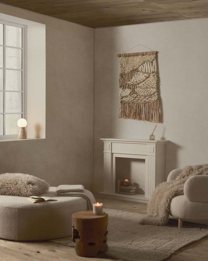 Krémový ručně tkaný vlněný koberec 200x300 cm Nak – Kave Home Kave Home