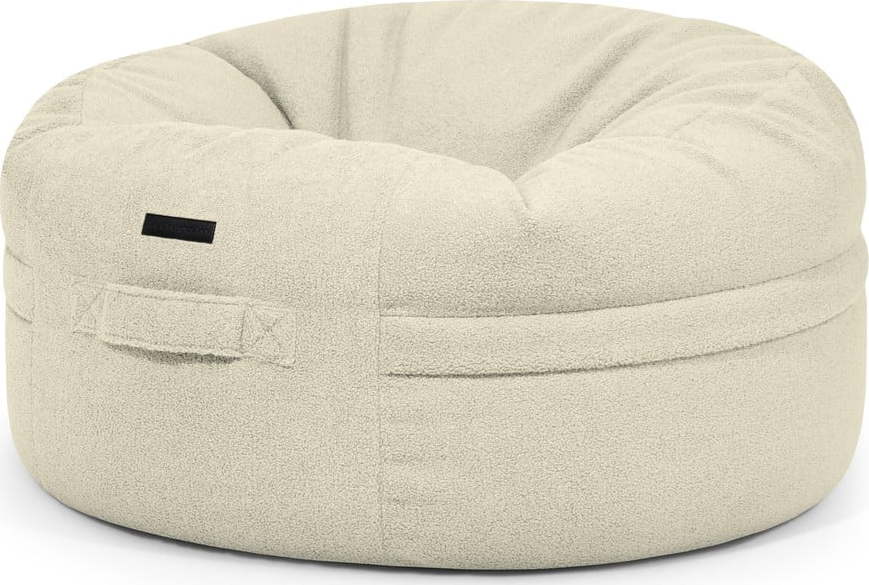 Krémový sedací vak z textilie bouclé Roll 105 – SLOWDOWN SLOWDOWN