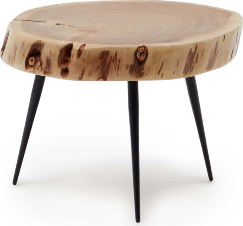 Kulatý odkládací stolek s deskou z akácie 45x40 cm Eider – Kave Home Kave Home