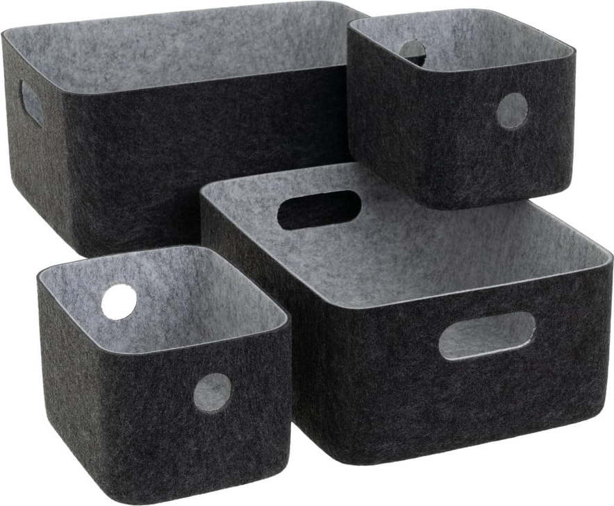 Látkové košíky v sadě 4 ks 36x27x16 cm – Casa Selección Casa Selección