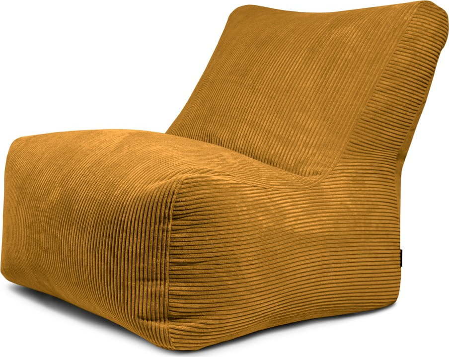 Manšestrový sedací vak v hořčicové barvě Seat 100 Lounge – SLOWDOWN SLOWDOWN