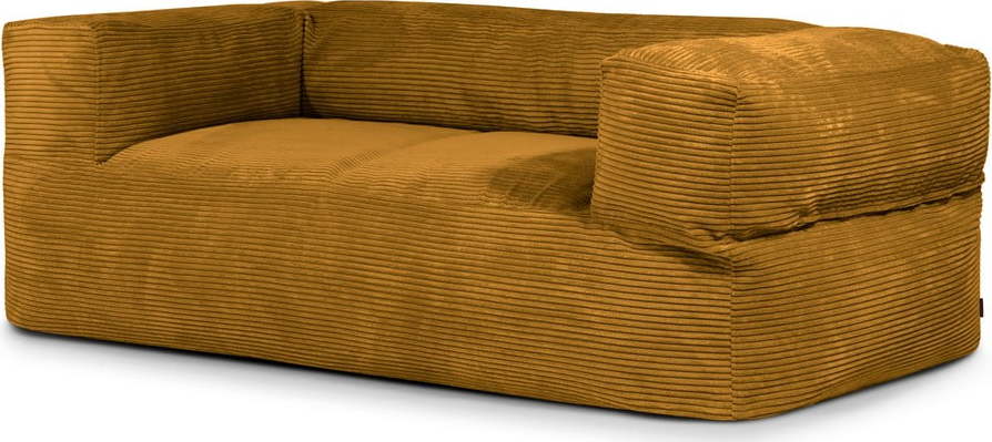 Manšestrový sedací vak v hořčicové barvě Sofa MooG – SLOWDOWN SLOWDOWN