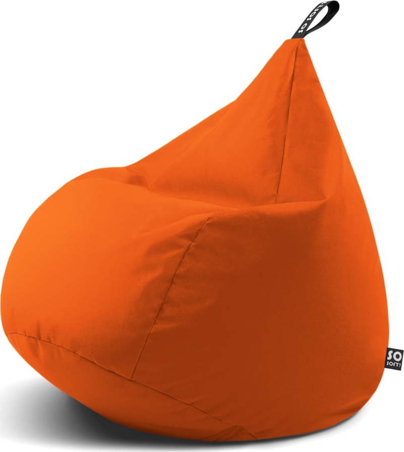 Oranžový sedací vak Drop L – So Soft? So Soft?