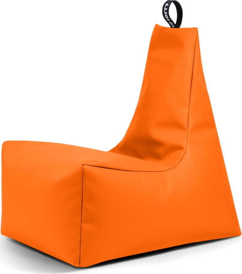 Oranžový sedací vak z imitace kůže Icy L – So Soft? So Soft?