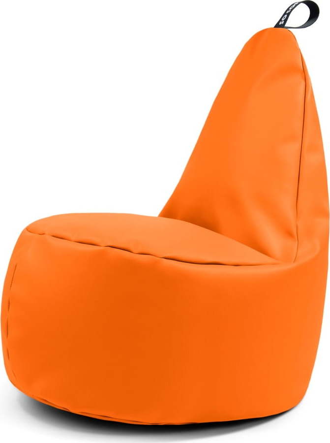Oranžový sedací vak z imitace kůže Lull L – So Soft? So Soft?