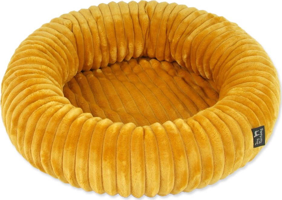 Pelíšek pro psa v hořčicové barvě ø 60 cm Dog Fantasy Stripe – Plaček Pet Products Plaček Pet Products