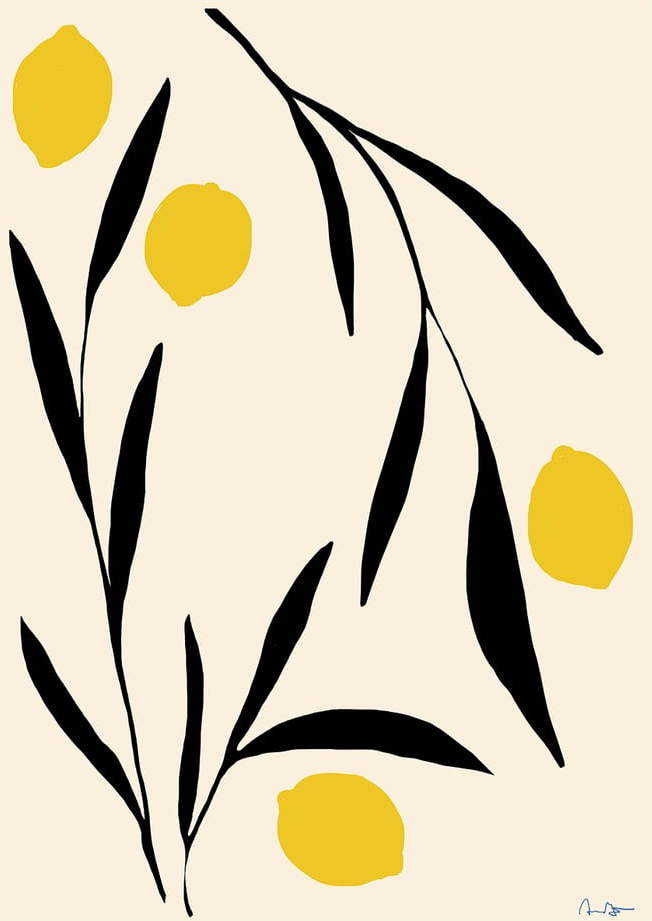 Plakát 30x40 cm Lemon – The Poster Club The Poster Club