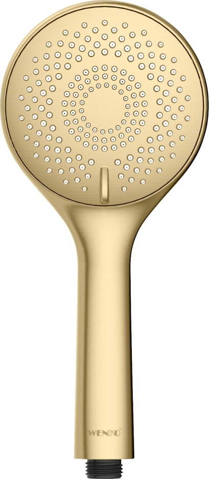Plastová úsporná sprchová hlavice v matně zlaté barvě ø 11 cm Watersaving System – Wenko WENKO