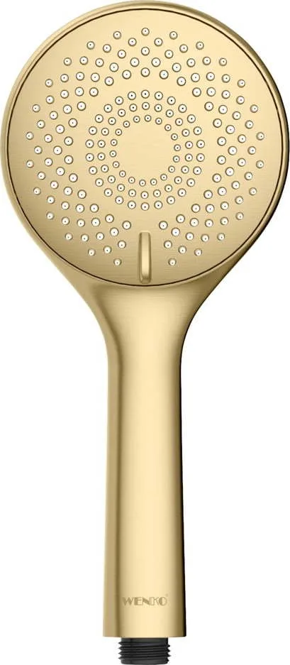 Plastová úsporná sprchová hlavice v matně zlaté barvě ø 11 cm Watersaving System – Wenko