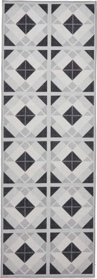Pratelný běhoun ve světle a tmavě šedé barvě 61x170 cm Victoria Light – Think Rugs Think Rugs