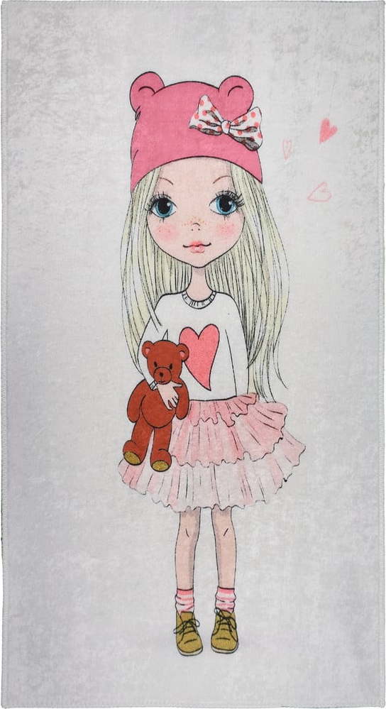 Pratelný dětský koberec 160x230 cm Cute Girl and the Bear – Vitaus Vitaus