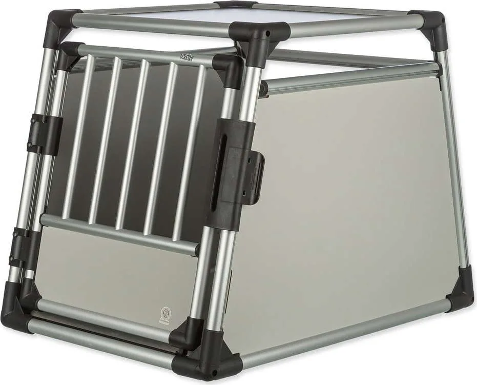 Přepravka pro domácího mazlíčka ve stříbrné barvě 65x63 cm Trixie M-L – Plaček Pet Products