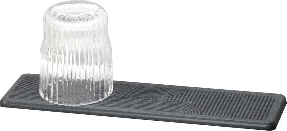 Šedá z křemeliny odkapávací podložka na nádobí 30x8 cm Damon – Wenko WENKO