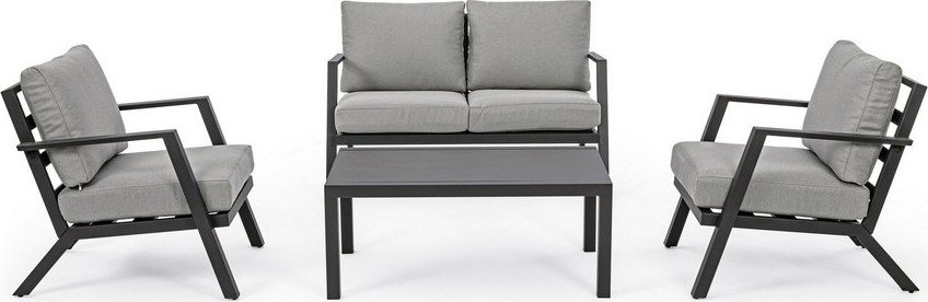 Šedý hliníkový zahradní lounge set pro 4 Harley – Bizzotto Bizzotto