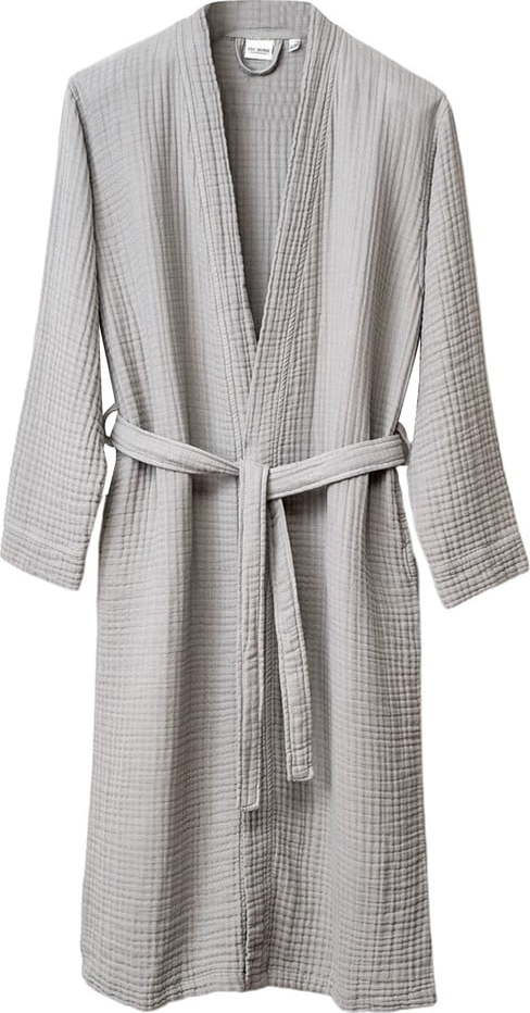 Šedý mušelínový župan velikost S/M Kimono – Foutastic Foutastic