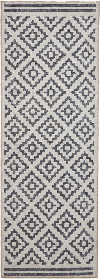 Šedý pratelný běhoun 76x230 cm Coral Grey – Think Rugs Think Rugs