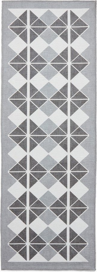 Šedý pratelný běhoun 76x230 cm Victoria Dark – Think Rugs Think Rugs