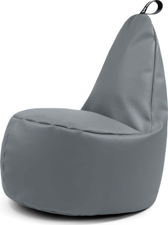 Šedý sedací vak z imitace kůže Lull XL – So Soft? So Soft?