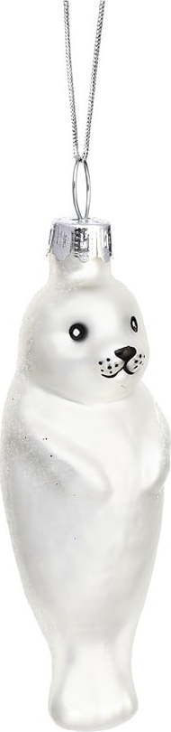 Skleněná ručně vyrobená vánoční ozdoba 9 cm Baby Seal – Sass & Belle Sass & Belle