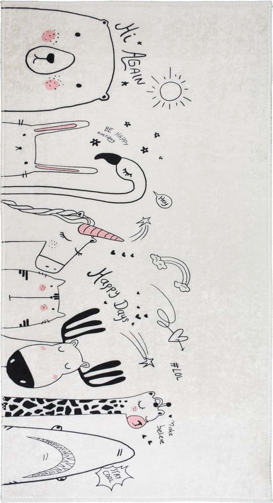 Slonovinový pratelný dětský koberec 120x180 cm Animal Kingdom – Vitaus Vitaus