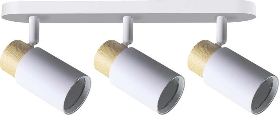 Stropní svítidlo s kovovým stínidlem v bílo-přírodní barvě 48x5.5 cm Claro – Candellux Lighting Candellux Lighting