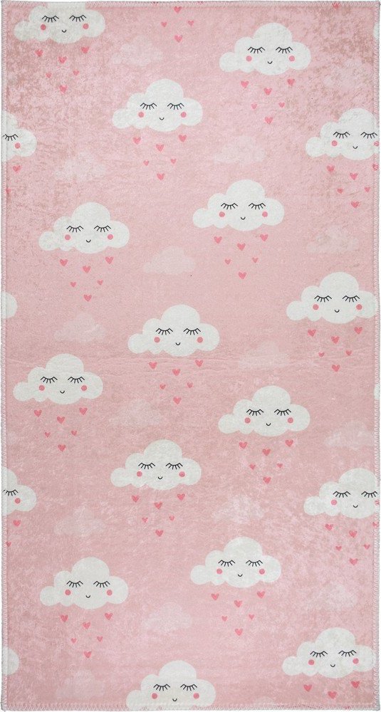 Světle růžový pratelný dětský koberec 80x120 cm Pink Clouds – Vitaus Vitaus