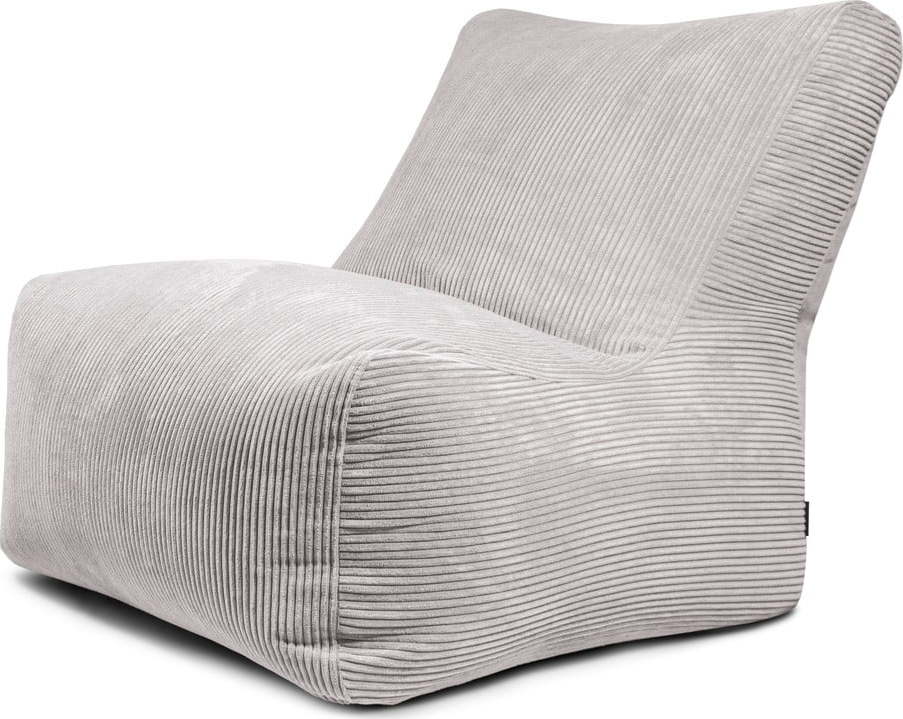Světle šedý manšestrový sedací vak Seat 100 Lounge – SLOWDOWN SLOWDOWN