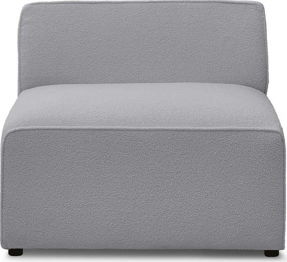 Světle šedý modul pohovky z textilie bouclé (středový díl) Megeve – Bobochic Paris Bobochic Paris