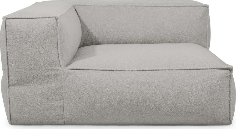 Světle šedý sedací vak z textilie bouclé Mass Corner 150 Left – SLOWDOWN SLOWDOWN