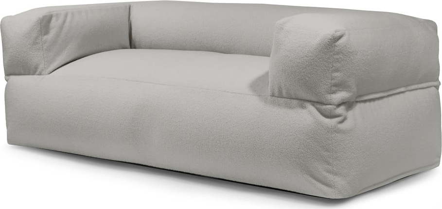 Světle šedý sedací vak z textilie bouclé Sofa MooG – SLOWDOWN SLOWDOWN