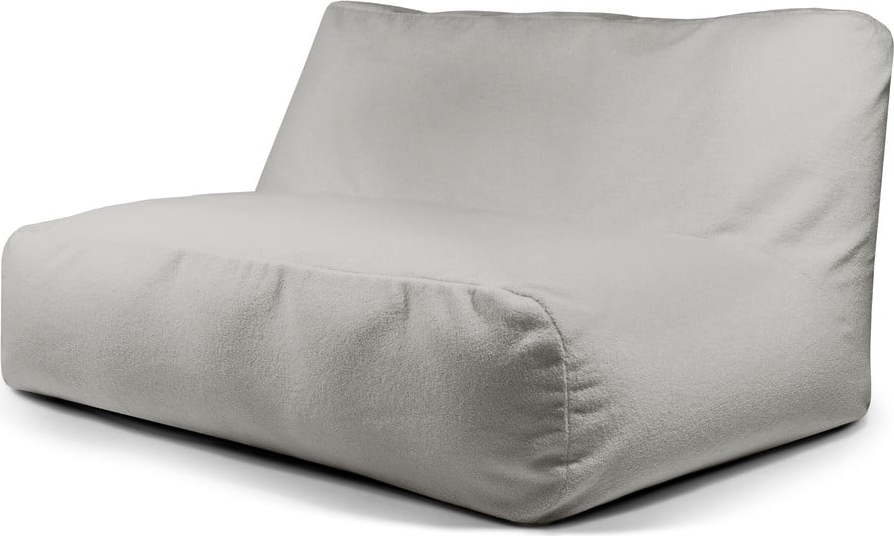 Světle šedý sedací vak z textilie bouclé Sofa Tube 160 – SLOWDOWN SLOWDOWN