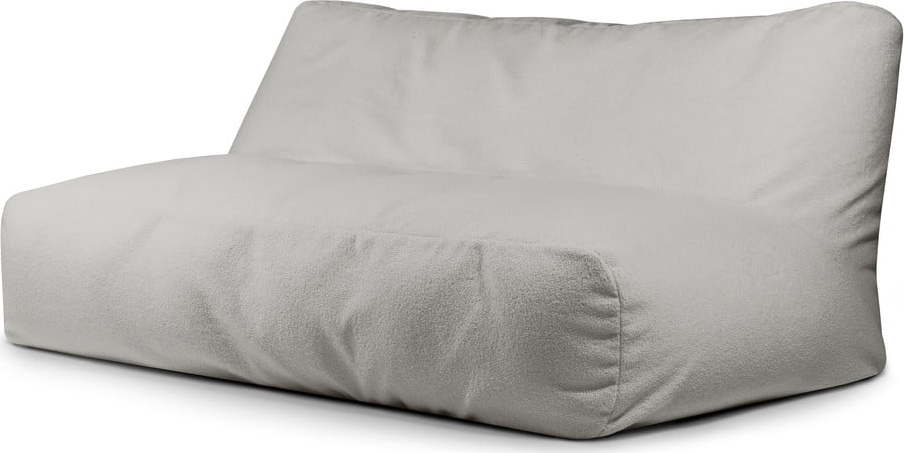 Světle šedý sedací vak z textilie bouclé Sofa Tube 190 – SLOWDOWN SLOWDOWN