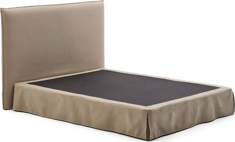 Taupe čalouněná dvoulůžková postel 160x200 cm Jaira – Kave Home Kave Home
