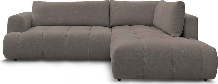 Taupe rozkládací/s úložným prostorem rohová pohovka (pravý roh/do L) Fuji – Bobochic Paris Bobochic Paris