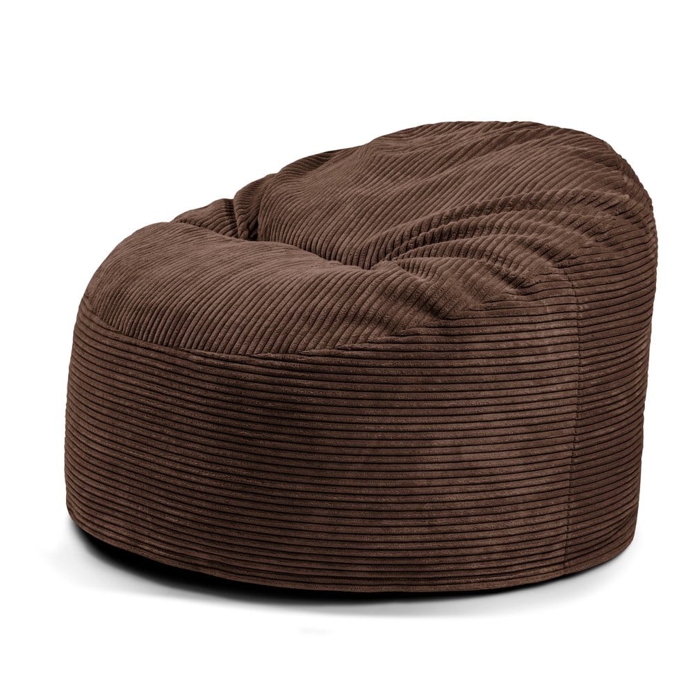 Tmavě hnědý manšestrový dětský sedací vak Om 85 – SLOWDOWN SLOWDOWN