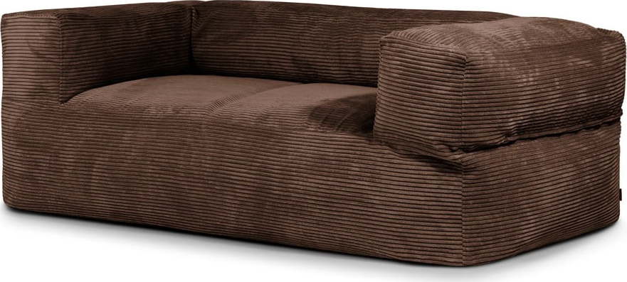 Tmavě hnědý manšestrový sedací vak Sofa MooG – SLOWDOWN SLOWDOWN