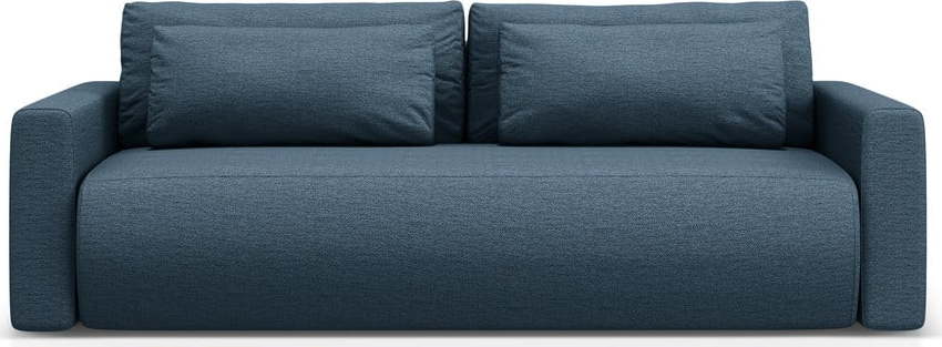 Tmavě modrá rozkládací pohovka s úložným prostorem 238 cm Belfast – Cosmopolitan Design Cosmopolitan design