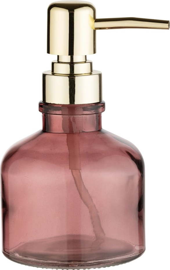 Tmavě růžový skleněný dávkovač mýdla 200 ml Atessa – Wenko WENKO
