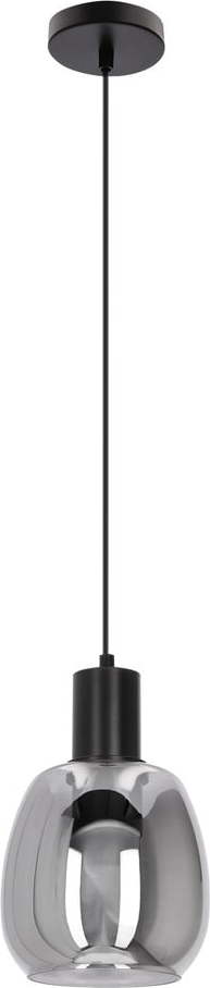 Tmavě šedé závěsné svítidlo se skleněným stínidlem ø 16 cm Udin – Candellux Lighting Candellux Lighting