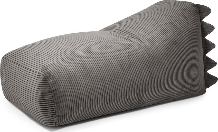 Tmavě šedý manšestrový dětský sedací vak Snug 130 Dragon – SLOWDOWN SLOWDOWN