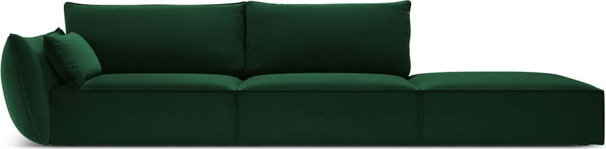Tmavě zelená sametová pohovka levý roh 264 cm Vanda – Mazzini Sofas Mazzini Sofas