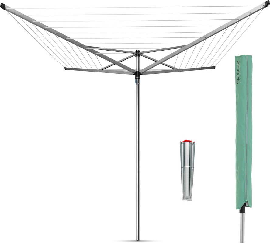Venkovní sušák na prádlo ve stříbrné barvě 50 m Topspinner – Brabantia Brabantia