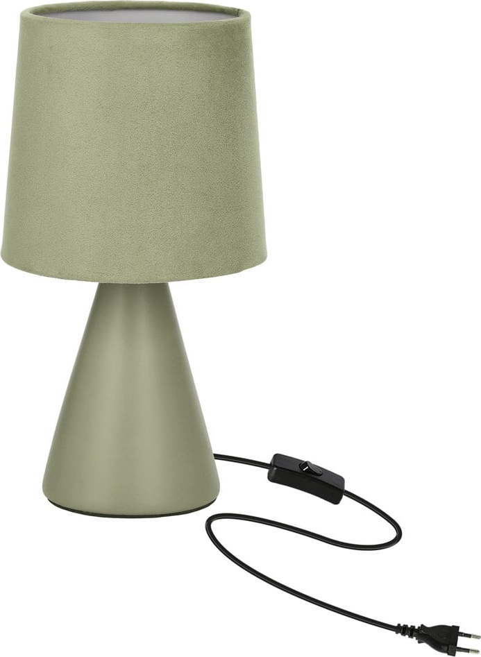 Zelená stolní lampa s textilním stínidlem (výška 24