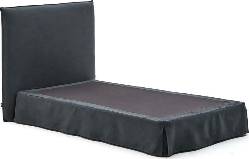 Antracitová čalouněná jednolůžková postel 90x200 cm Jaira – Kave Home Kave Home