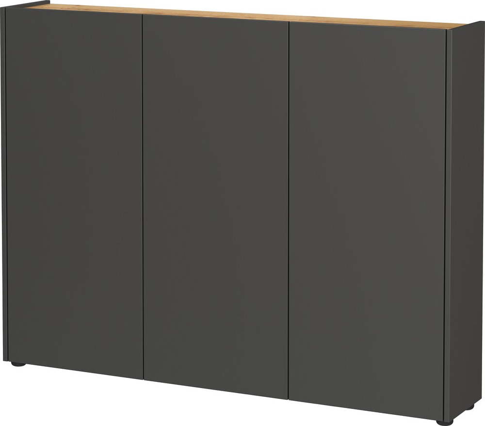 Antracitový botník v dekoru dubu 138x105x25 cm Libbiano – Germania Germania