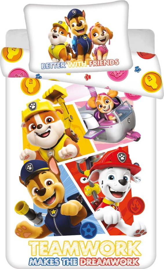 Bavlněné dětské povlečení do postýlky 100x135 cm Paw Patrol – Jerry Fabrics Jerry Fabrics