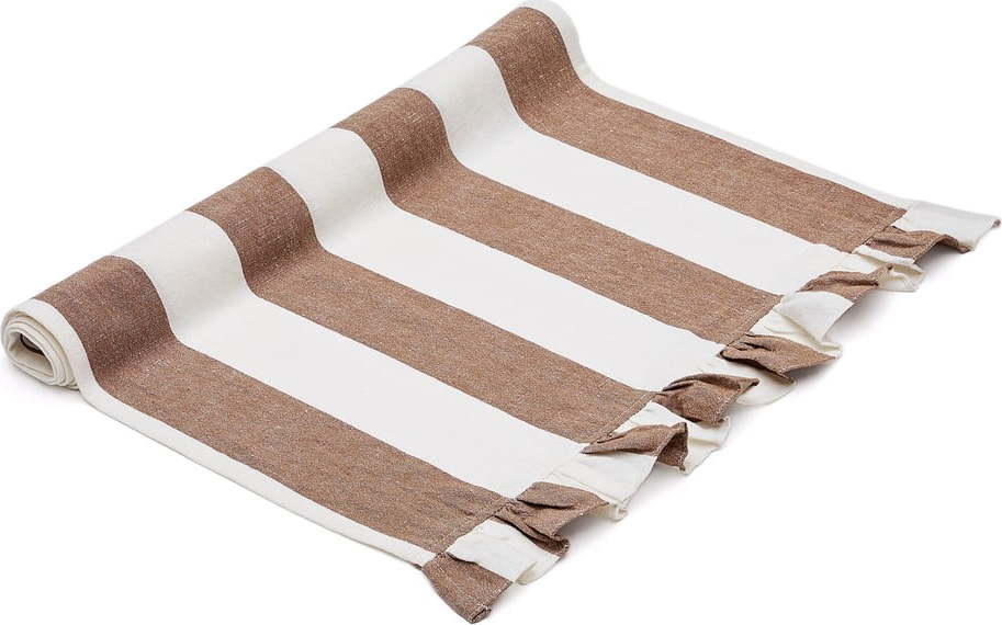 Běhoun na stůl s příměsí lnu 50x150 cm Maura – Kave Home Kave Home